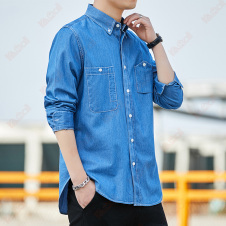 blue fashionable men's dress shirts